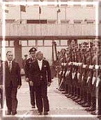 General Prem inspects the Honour Guard in Hungary